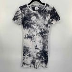 Princess Polly Ribbed Body Con Dress Womens 6 Gray White Cotton Tie Dye Photo 1