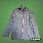 IZOD Golf Perform x Black & White Gingham Windbreaker Jacket Hooded Full Zip L Size L Photo 0