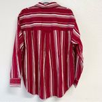 Madewell  Oversized Button-Up Shirt in Poplin in Cherry Red Size Medium NWT Photo 14
