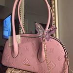 ALDO Lavender Embossed Satchel with Gold Chain & Butterfly Hair Clip – NWT Photo 1