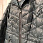 Athleta Goose Down Lightweight Puffer Parka Winter Jacket Coat Green Small Photo 1