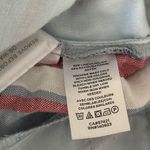 Loft Linen Blend Striped Shorts Medium Blue Red White Elastic Waist Casual Photo 2