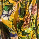 Miss Avenue Jungle Jumpsuit Off Shoulder Open Back Self Tie Belt size Small Photo 11