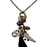 Vintage Boho Charm Necklace Beads Tassel Pendant Adjustable Length Retro u Fashi White Photo 0