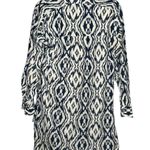 Athleta Ikat Bloom Blue White Long Sleeve Shirt Swim Beach Pool Cover Up Size S Photo 5