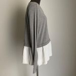 Gap sz S gray white layered blouse top Photo 3