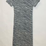 Anthropologie Daily Practice Gray Zebra Thermal Midi Dress Sz Small Photo 4