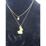 Betsey Johnson Vintage Dollhouse Rubber Ducky Duck Earrings And Necklace RARE Photo 12