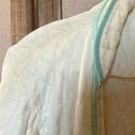 FINAL MARKDOWN Vintage Cream Quilted bed jacket with Red Rose Embroidery 32 Photo 5