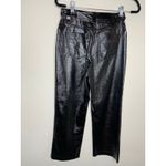 Topshop Patent Faux Leather Pants Silver Hardware Sz 2 USA  Photo 2