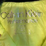 Calvin Klein  Women Performance Puffer Jacket XL Mixed Media Neon Yellow Black Photo 7
