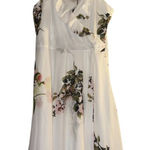 Noctflos‎ Women's XL White Floral Sleeveless Midi Dress Party Cocktail Photo 0