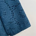 Adrianna Papell Dark Teal Bateau Neck Crochet Lace Short Sleeve Dress 14W 14 new Photo 5