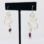 Amethyst Sterling earrings with stones, 4.9g Photo 1