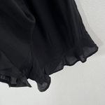 Ann Taylor  LOFT Women‎ Size XS Black Romper Cap Sleeve V-Neck Front Clasp Button Photo 6