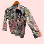 Ralph Lauren Cute paisley floral bright cheery 3/4 sleeve blouse cotton quality Photo 1