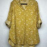 Timeson Women's Casual Chiffon V Neck 3/4 Sleeve Blouse Tops Sz XL White Photo 3