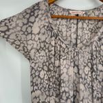 Rebecca Taylor Leopard Animal Print Mini Dress Womens 4 Pink Lightweight Flowy Photo 1
