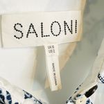 Saloni Tilly Monkey & Branches Poplin Cotton Blue White Dress Size 2 Photo 9