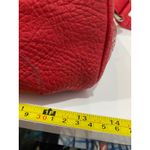 Vintage 1980s Alentino NAS Red Leather Snake Overlay Shoulder Bag Gold Clasp GVC Photo 5