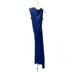 Proenza Schouler Lynn Dress In Eco Cotton Jersey. Maxi long wrap dress in Blue Photo 7