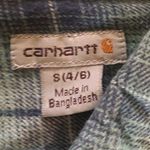 Carhartt - Women's Hamilton Flannel Plaid Cozy Shirt Size S Blue Teal LS Fall Photo 5