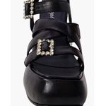 Free People Brooklyn US 7.5 Shoes Black Leather Ankle Strap Platform Sandals Photo 13