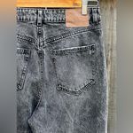 ZARA  high-waist mom fit jeans in a faded black or gray acid wash denim Photo 11