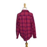 Cabela's  Red Purple Plaid Flannel Long Sleeve Button Down Shirt Size Medium Photo 2