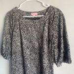 Lilly Pulitzer Black White Floral Dress Silk Blend Half Puff Sleeves Short Sz 4 Photo 1