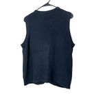 Vintage OHI Christmas Sweater Vest beaded Embroidery Size Small Black Photo 7