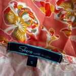 Shore Playsuit Romper Orange Floral Deep V Pockets Short Sleeve Vacation Cruise Photo 4