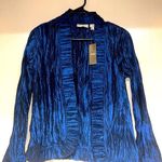 Chico's Chico NWT Royal Ruffle Rea Jacket Logan Sapphire Photo 0