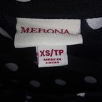 Merona Black White Polka Dot Sleeveless Satin Top XS Photo 2