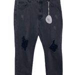 Princess Polly  Zaneta washed black ripped skinny jeans size 12 Photo 3