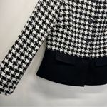 Talbots  Houndstooth Blazer Tweed Black White‎ Size 6 Petite Photo 5