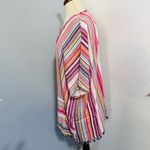 Main Strip Pink and White Blouse Elegant Top Photo 10