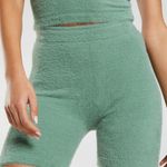 Gymshark x Whitney Simmons Bike Shorts Whitney Eyelash Knit Shorts Fuzzy Green S Photo 0