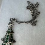 Vintage Christopher Radko Shiney Brite silver tree ornament necklace. Photo 2