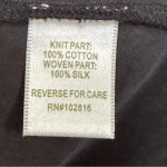 Garnet Hill  Black Cotton and Silk High Low Tank Top Size Small Photo 3