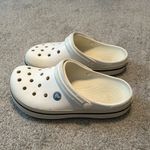 Crocs  Crocband Clogs women’s 8 men’s 6 white‎ and black Photo 3