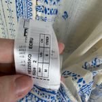 Ba&sh NWT  Chemise Isko Ecru Shirt Medium Blue Patchwork Lightweight Peasant Boho Photo 9