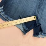 Judy Blue Jegging Dolphin Hem Shorts Stretch Dark Wash Denim Frayed Cutoff L Photo 10