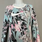 Nike Hyper Dress Femme Long Sleeve Floral Printed Size Medium Topaz Mist Sporty Photo 4
