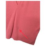 ZARA Top Womens L V Neck Ribbed Cropped Short Dolman Sleeve Raw Hem Pink Photo 3