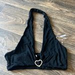 New Pink Heart Crop Halter Top Size M Photo 1