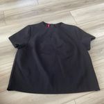 SPANX‎ Womens Black Short Sleeve Zip Back Slimming Funnel Top Shirt Size XL Photo 2