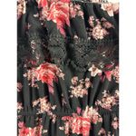 Xxi Women’s  Pink & Black Floral Sleeveless Ruffle Dress Sz M Photo 2