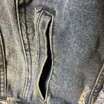 Free People Distressed Denim Jacket Knitted Sleeves Hood XS Excellent Condition Photo 9