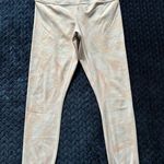 Athleta Womens High Rise Swirl Chaturanga 7/8 Yoga Pants Leggings Logo Sz M Photo 0